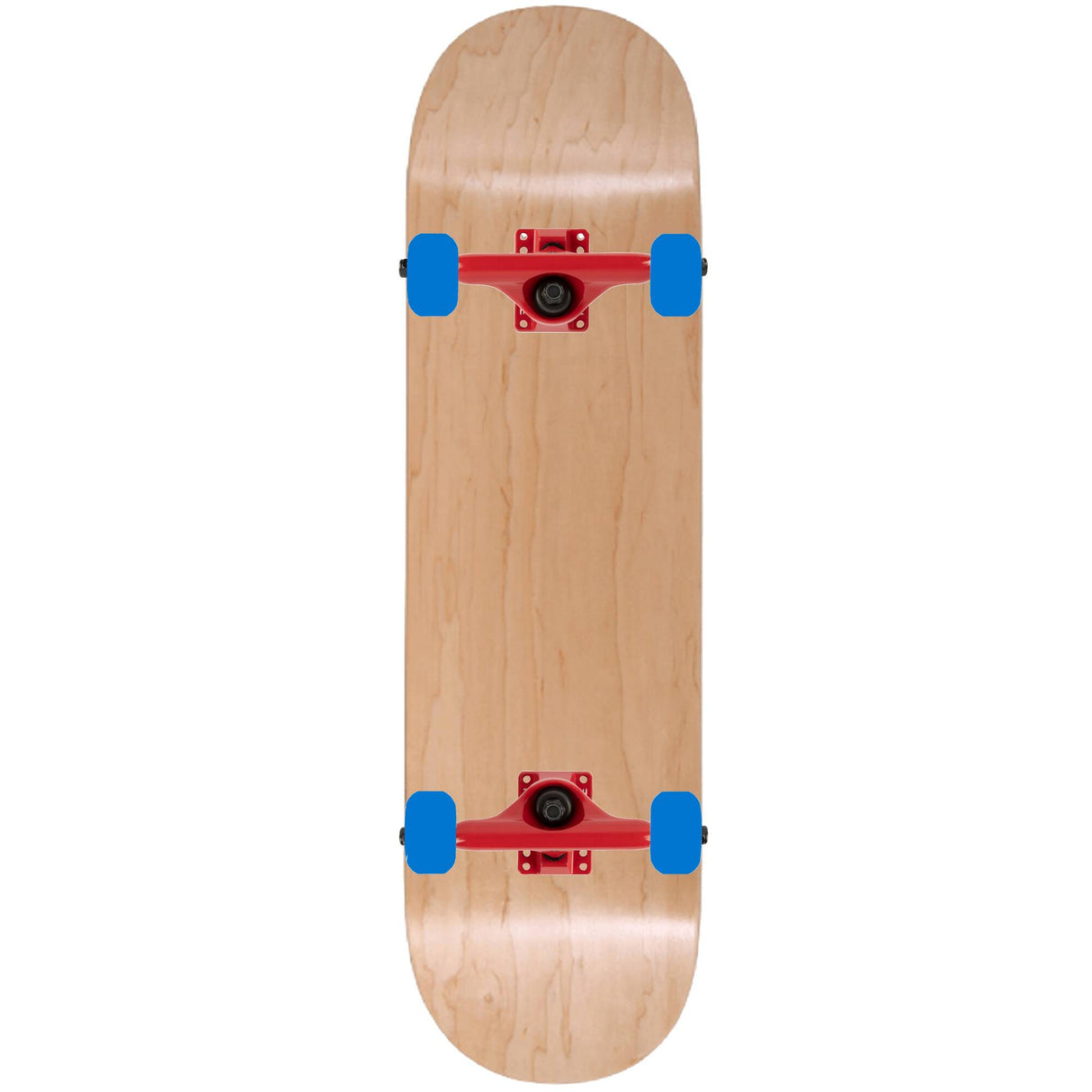 Enuff Bold Custom Skateboard - Natural/Red/Blue 7.75''