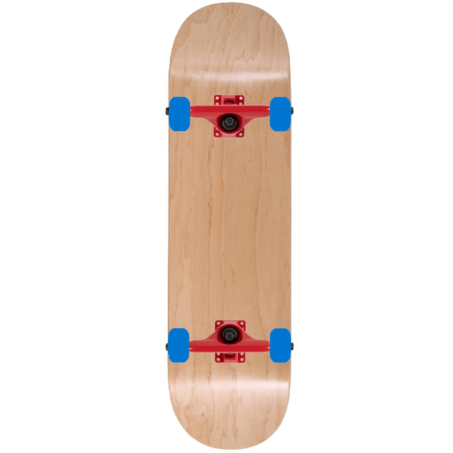 Enuff Bold Custom Skateboard - Natural/Red/Blue 7.75''