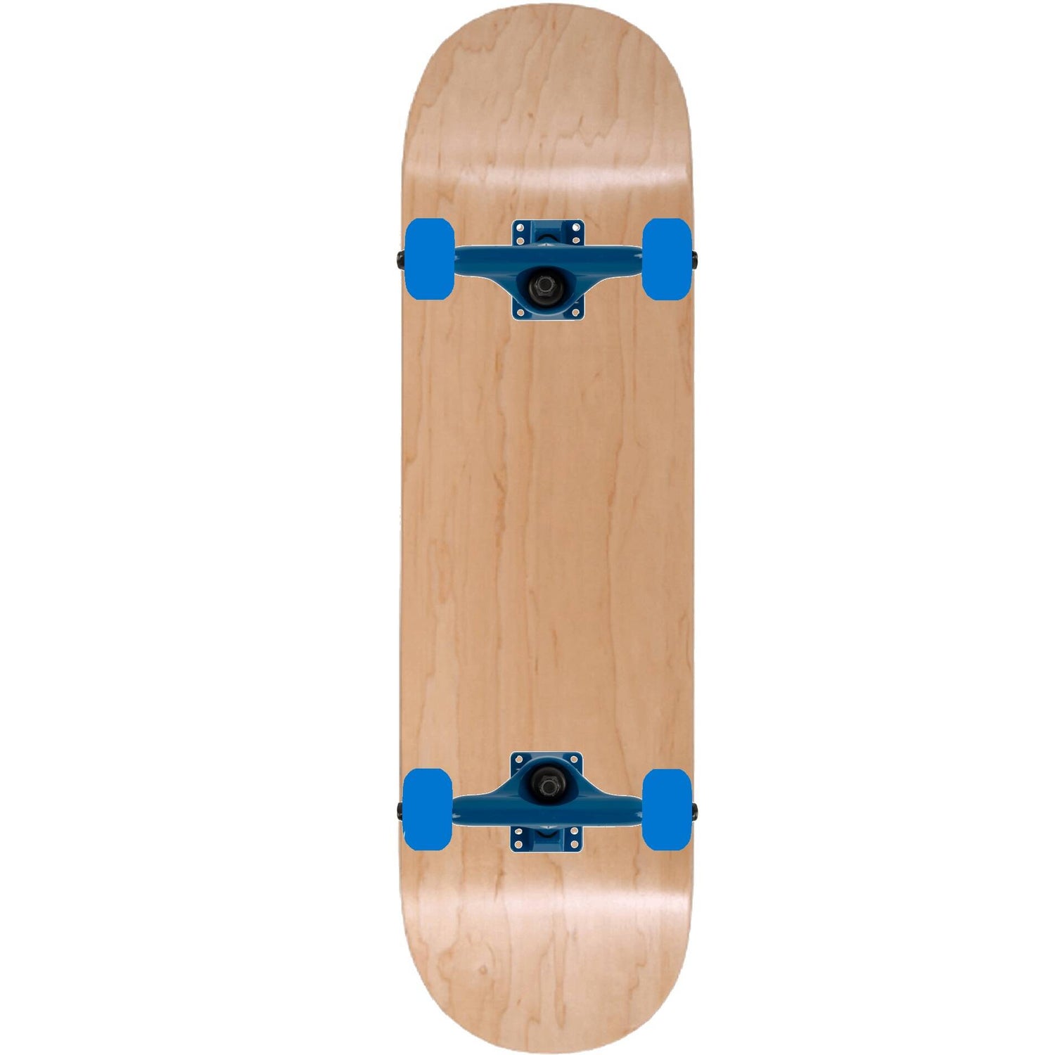 Enuff Classic Custom Skateboard - Natural/Blue 8''