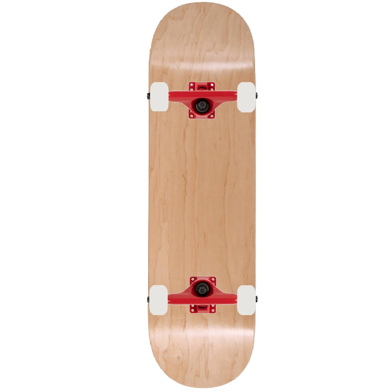 Enuff Classic Custom Skateboard - Natural/Red 8.25''
