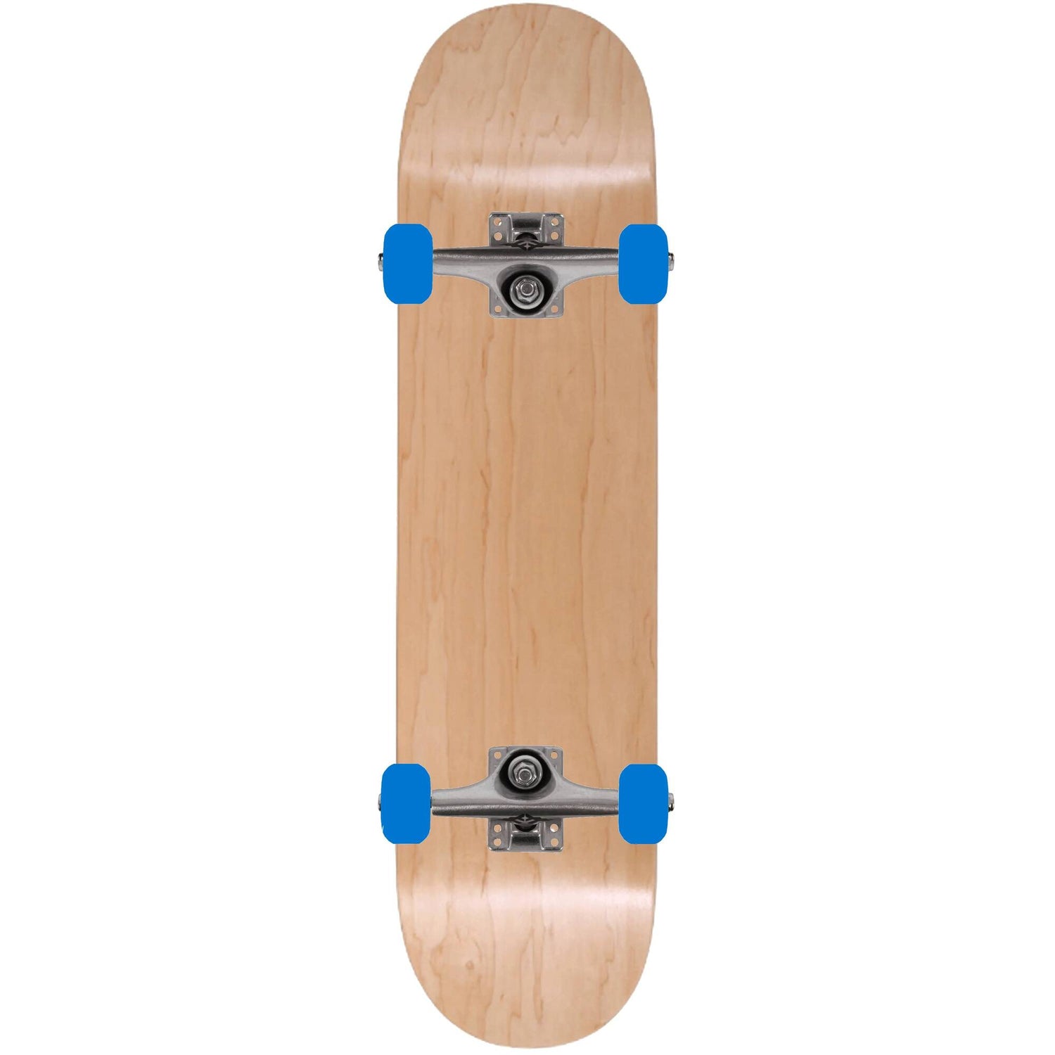 Enuff Classic Custom Skateboard - Natural/Raw/Blue 7.5''