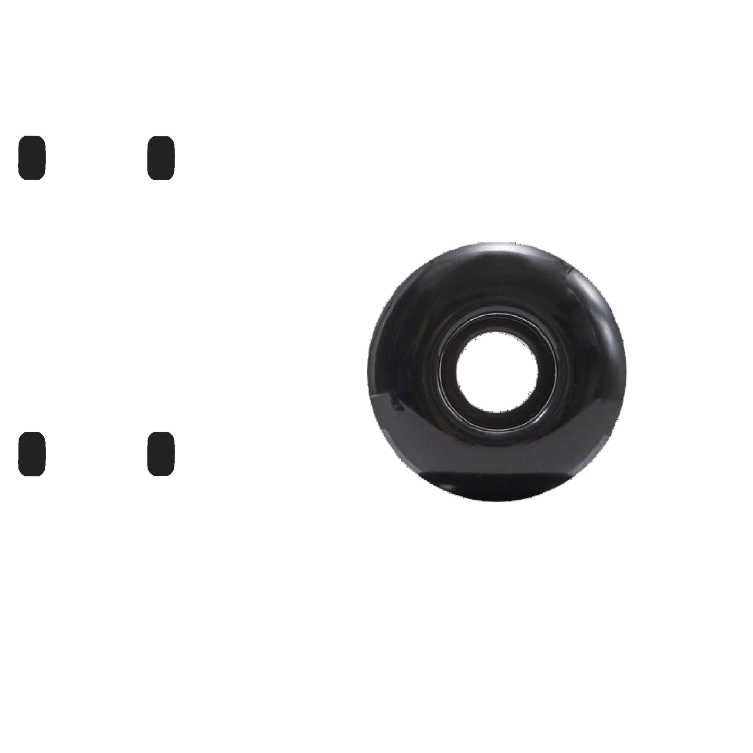 Essentials Skateboarding 99A Skateboard Wheels 53mm - Black
