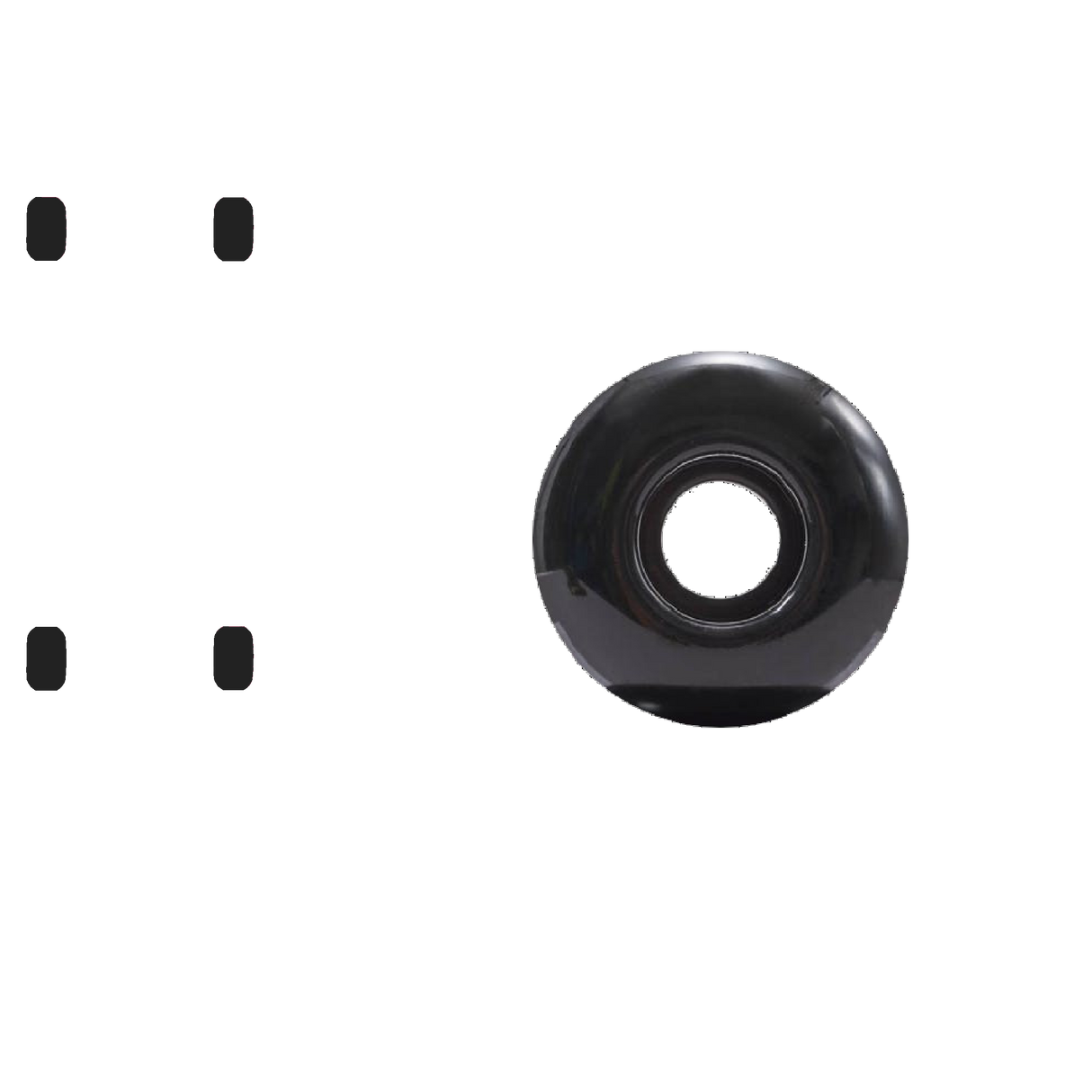 Essentials Skateboarding 99A Skateboard Wheels 54mm - Black