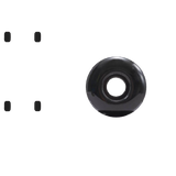 Essentials Skateboarding 95A Skateboard Wheels 53mm - Black