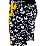 Ethika BLK&YL Boxer Briefs - Black/Yellow