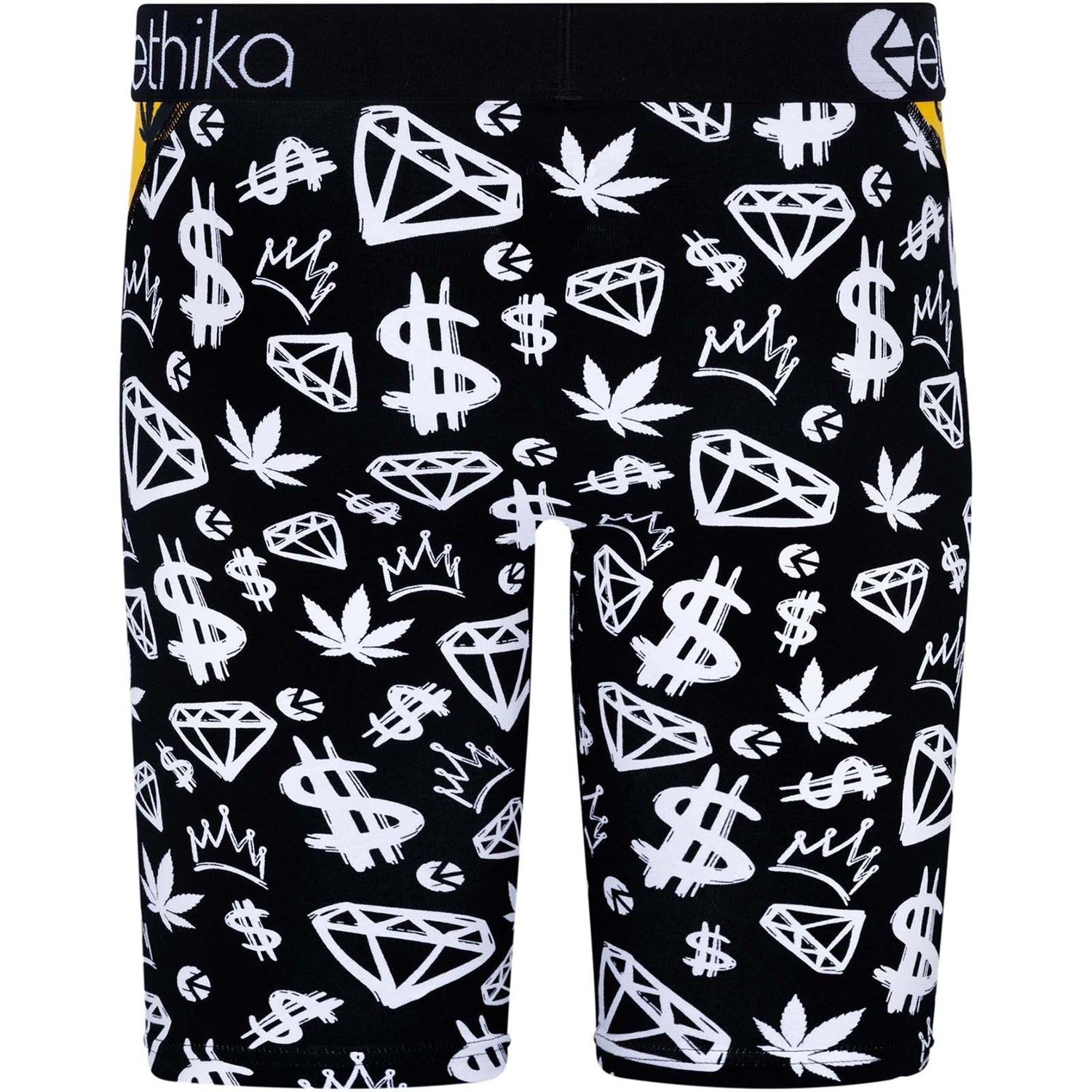 Ethika BLK&YL Boxer Briefs - Black/Yellow