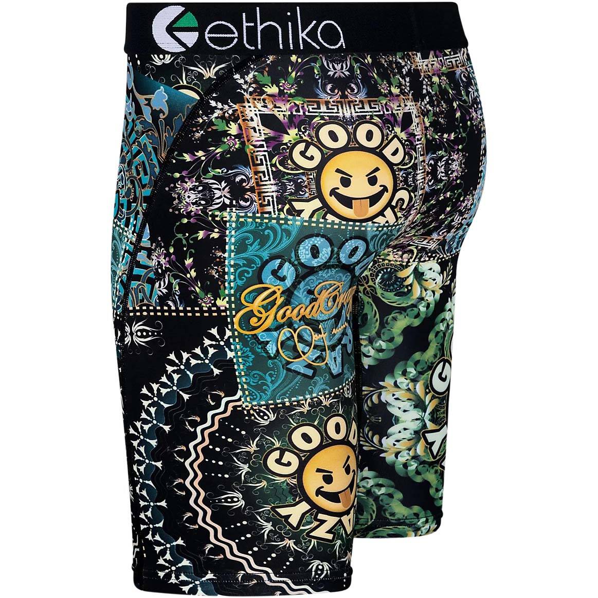 Ethika Electric Luxury Boxer Briefs - Black/Green