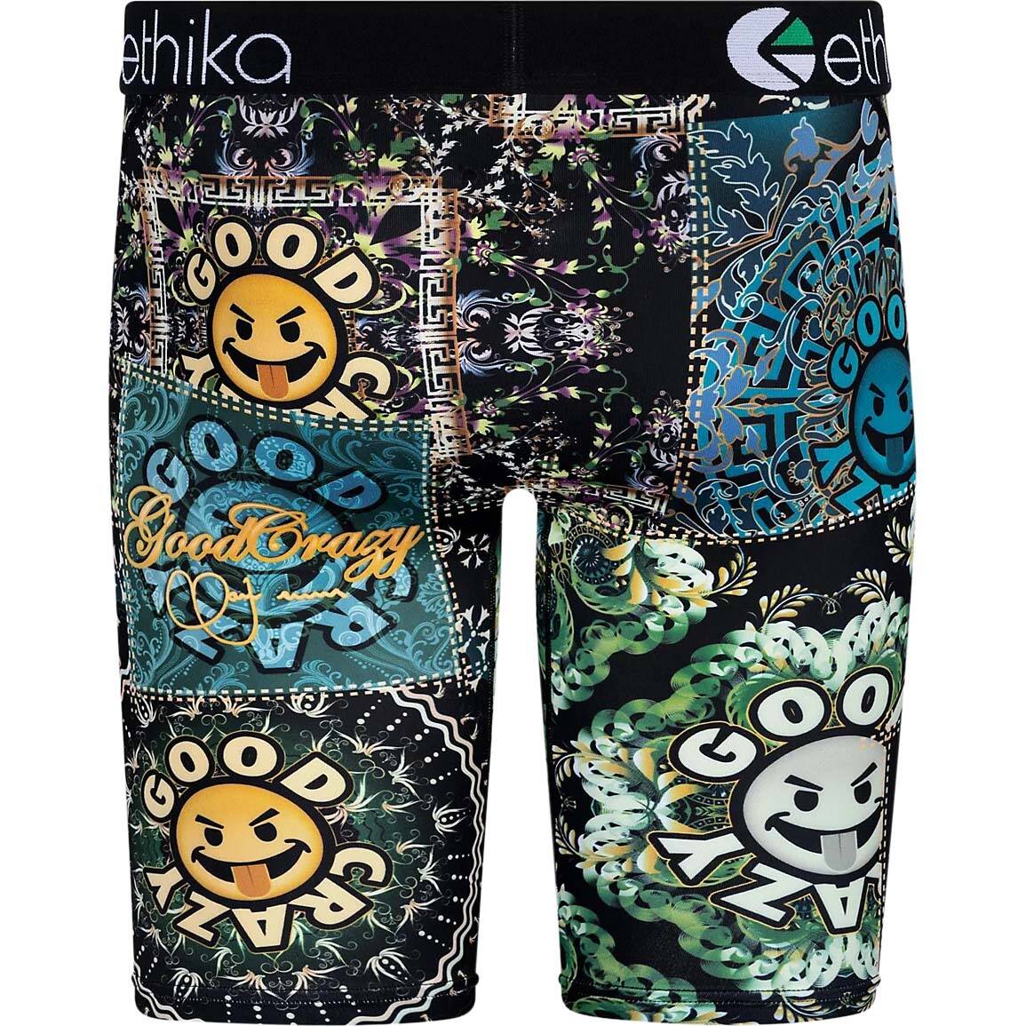 Ethika Electric Luxury Boxer Briefs - Black/Green