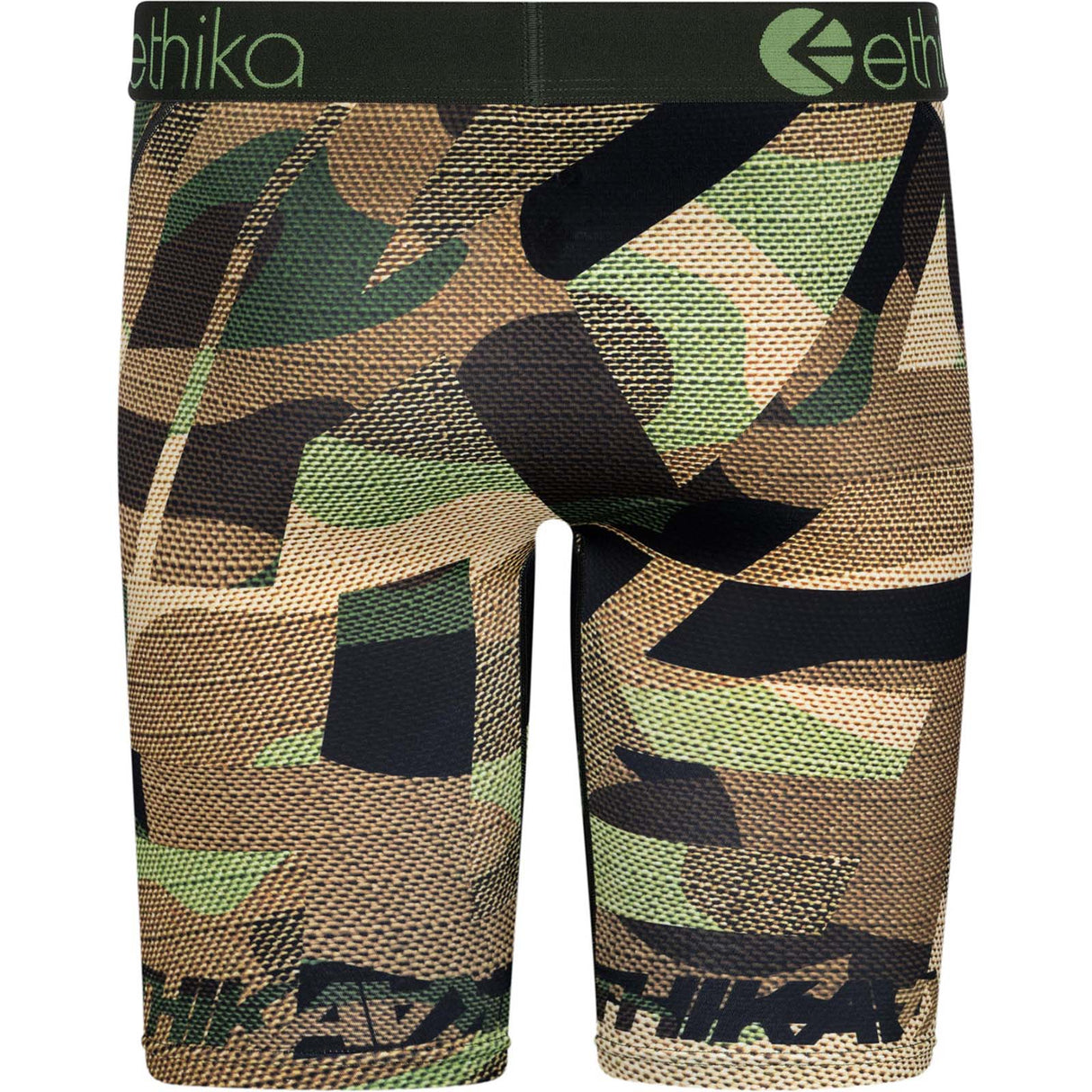 Ethika Standard Camou Boxer Briefs - Green/Black