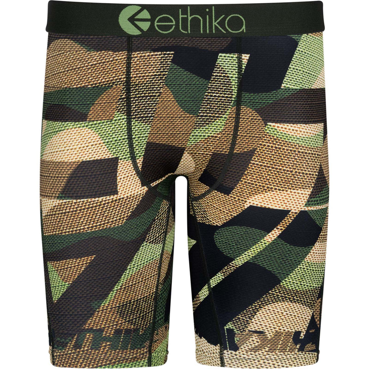 Ethika Standard Camou Boxer Briefs - Green/Black