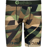 Ethika Standard Camou Boxer Briefs - Green/Black