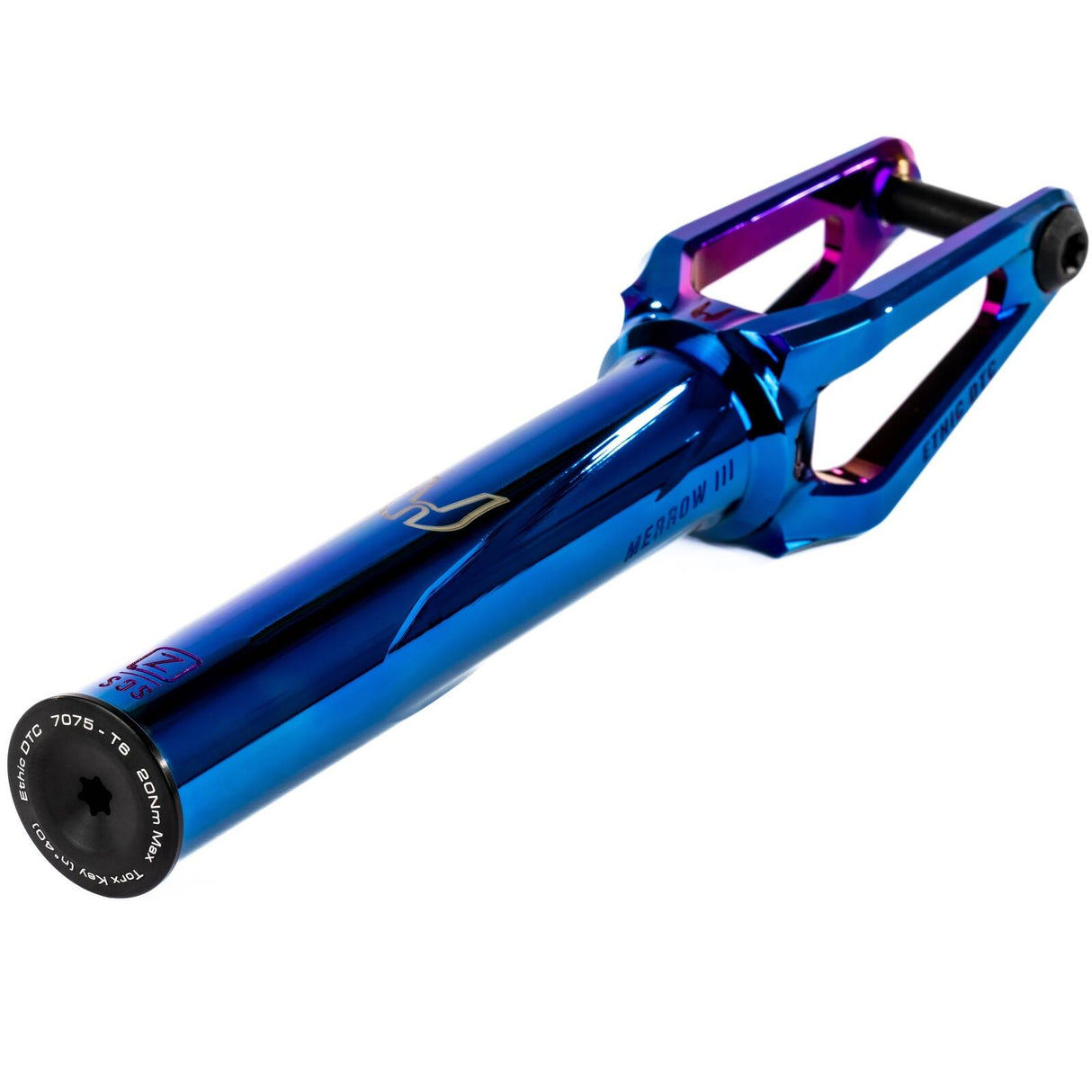 Ethic Merrow V3 SCS Scooter Forks - Blue Chrome