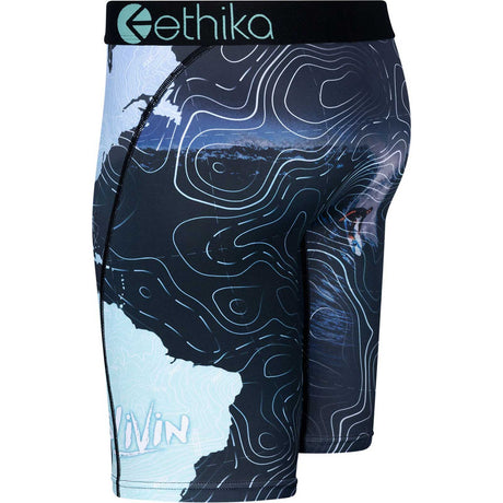 Ethika Big Wave Boxer Briefs - Black/Blue