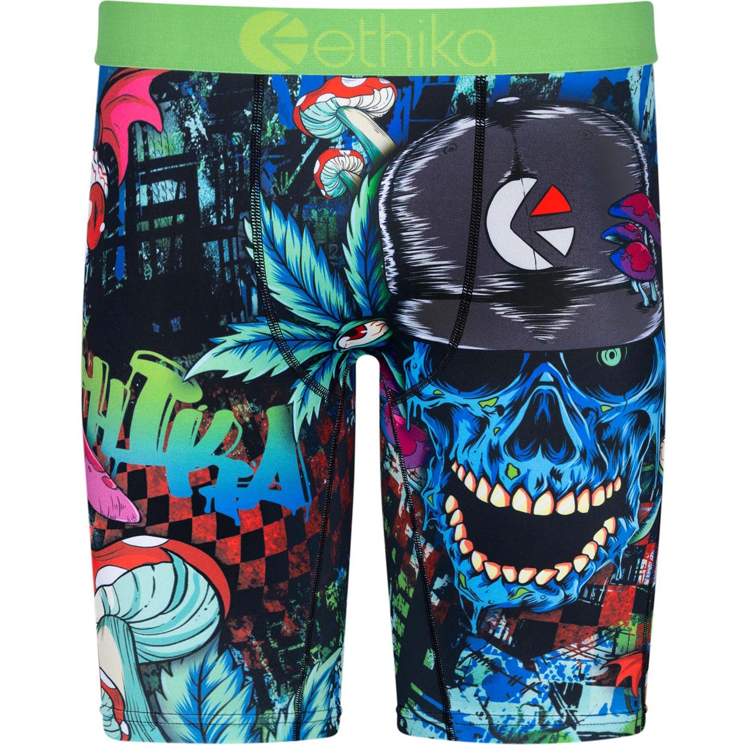 Ethika Creep 'E Trip Boxer Briefs - Blue/Green