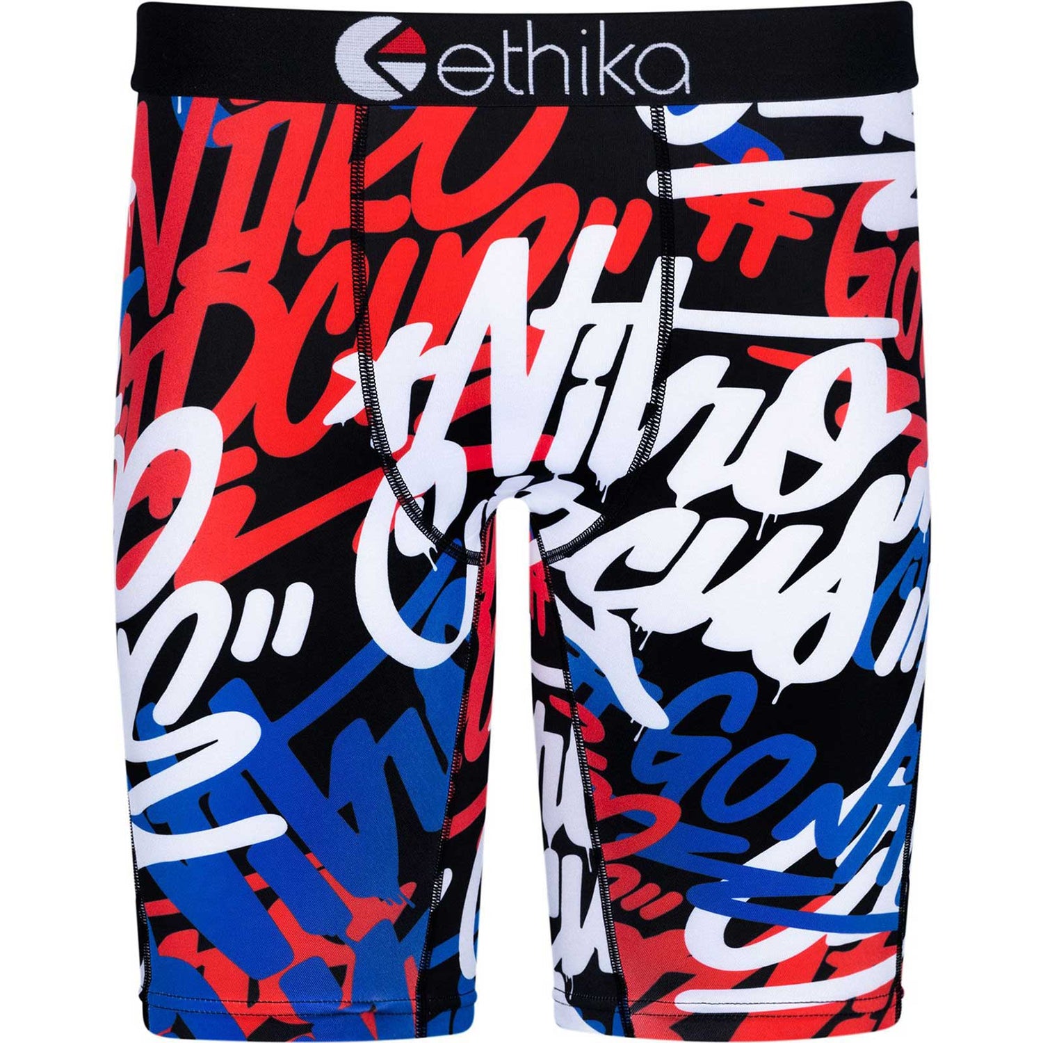 Ethika Scripted Boxer Briefs - Black