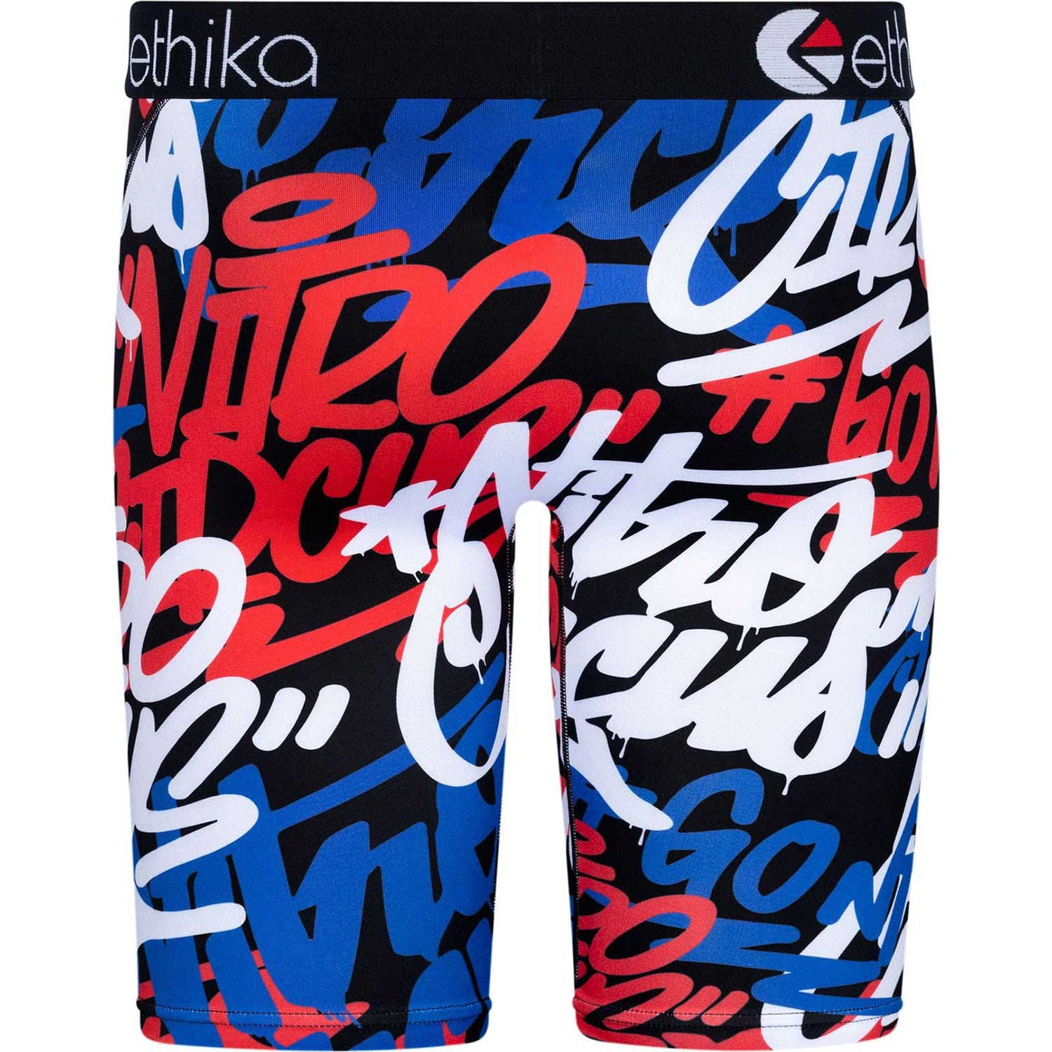 Ethika Scripted Boxer Briefs - Black