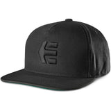 Etnies Icon Snapback Cap - Black/Black