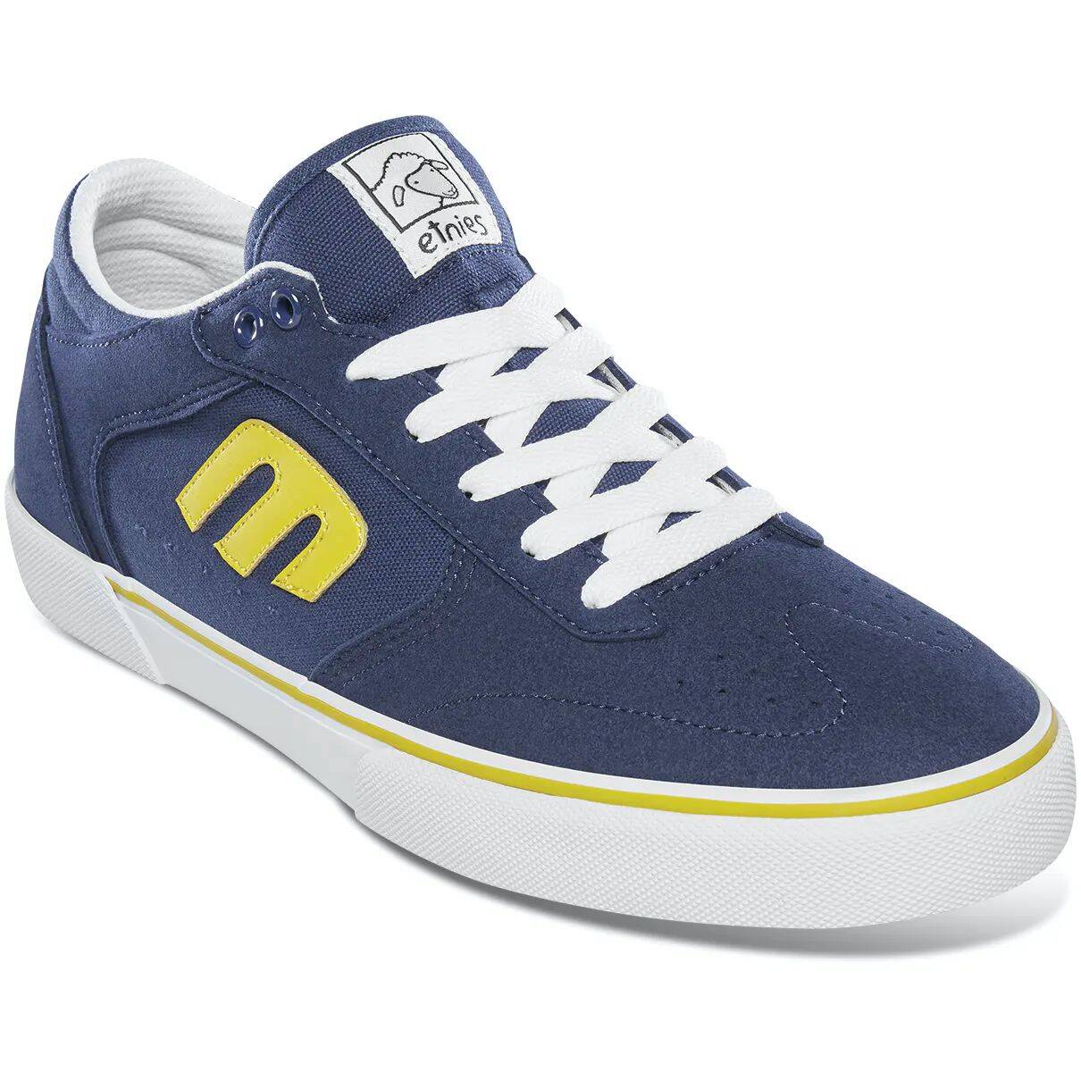Etnies Windrow Vulc x Sheep Skate Shoes - Navy/Yellow/White