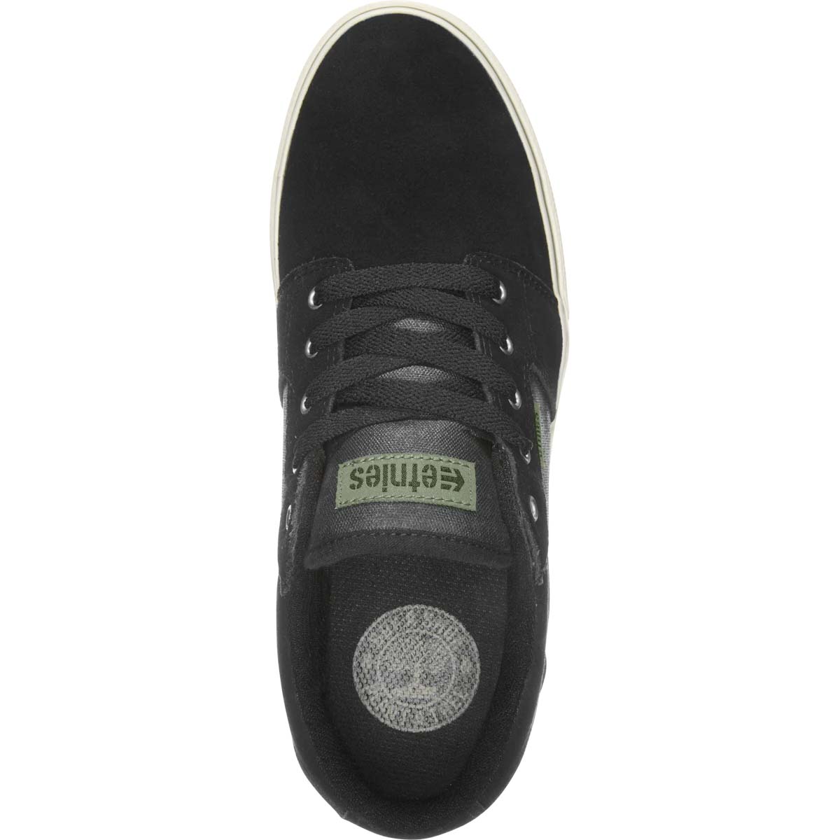 Etnies Barge LS Skate Shoes - Black/White/Silver