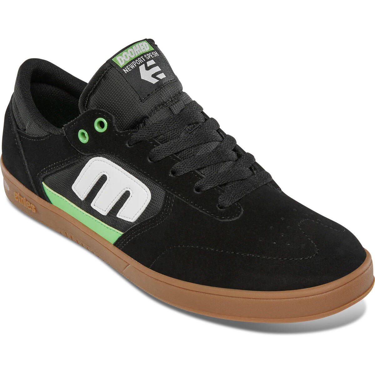 Etnies Windrow X Doomed Skate Shoes - Black/Green/Gum