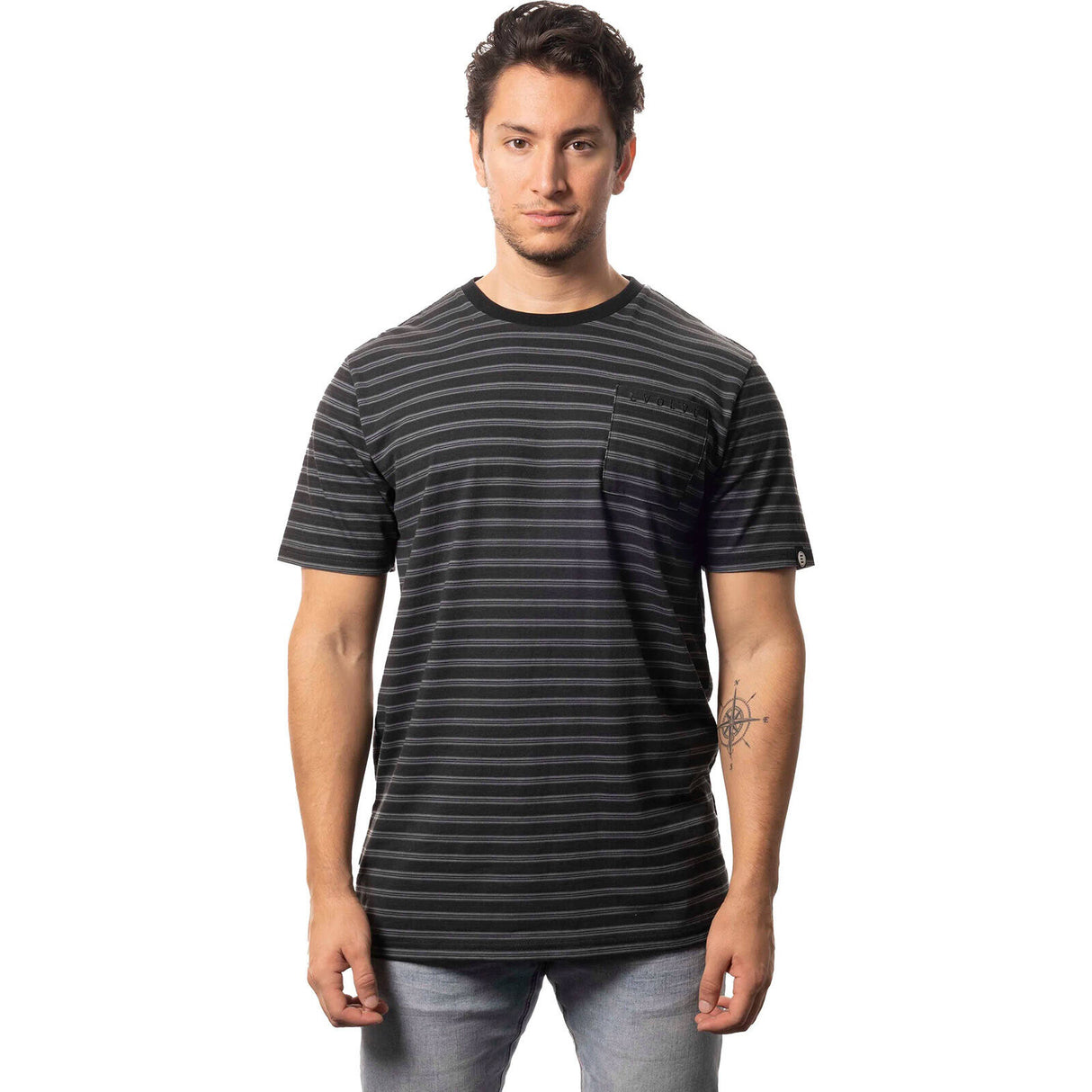 Evolve Blaze Striped T Shirt - Black