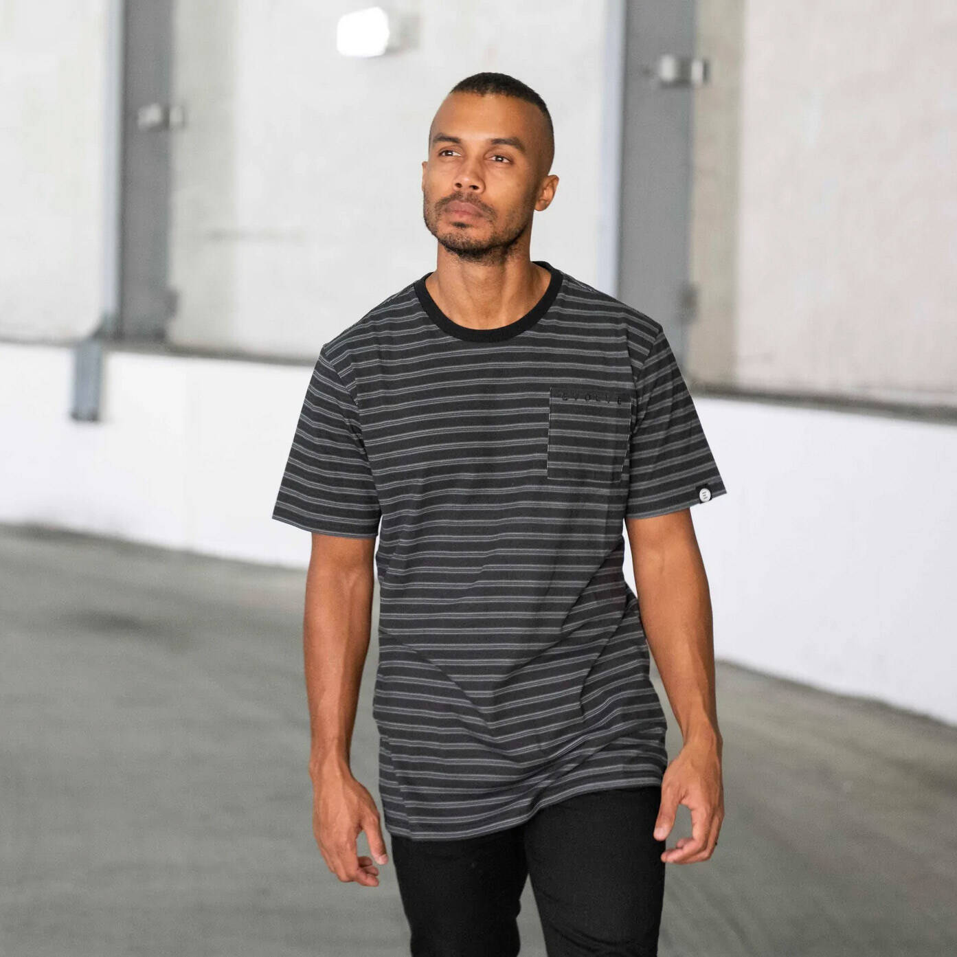Evolve Blaze Striped T Shirt - Black