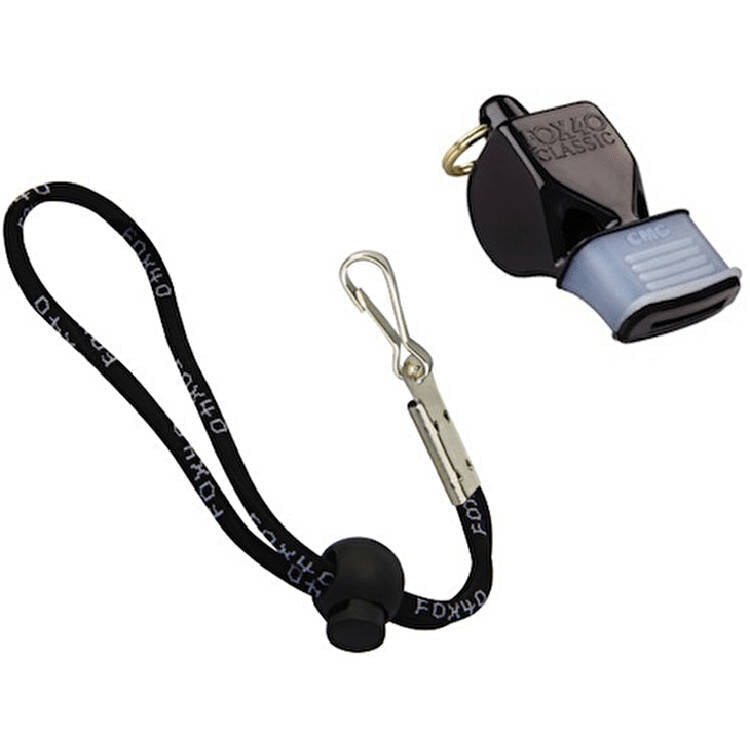 Fox 40 CMG Whistle w/lanyard- Black
