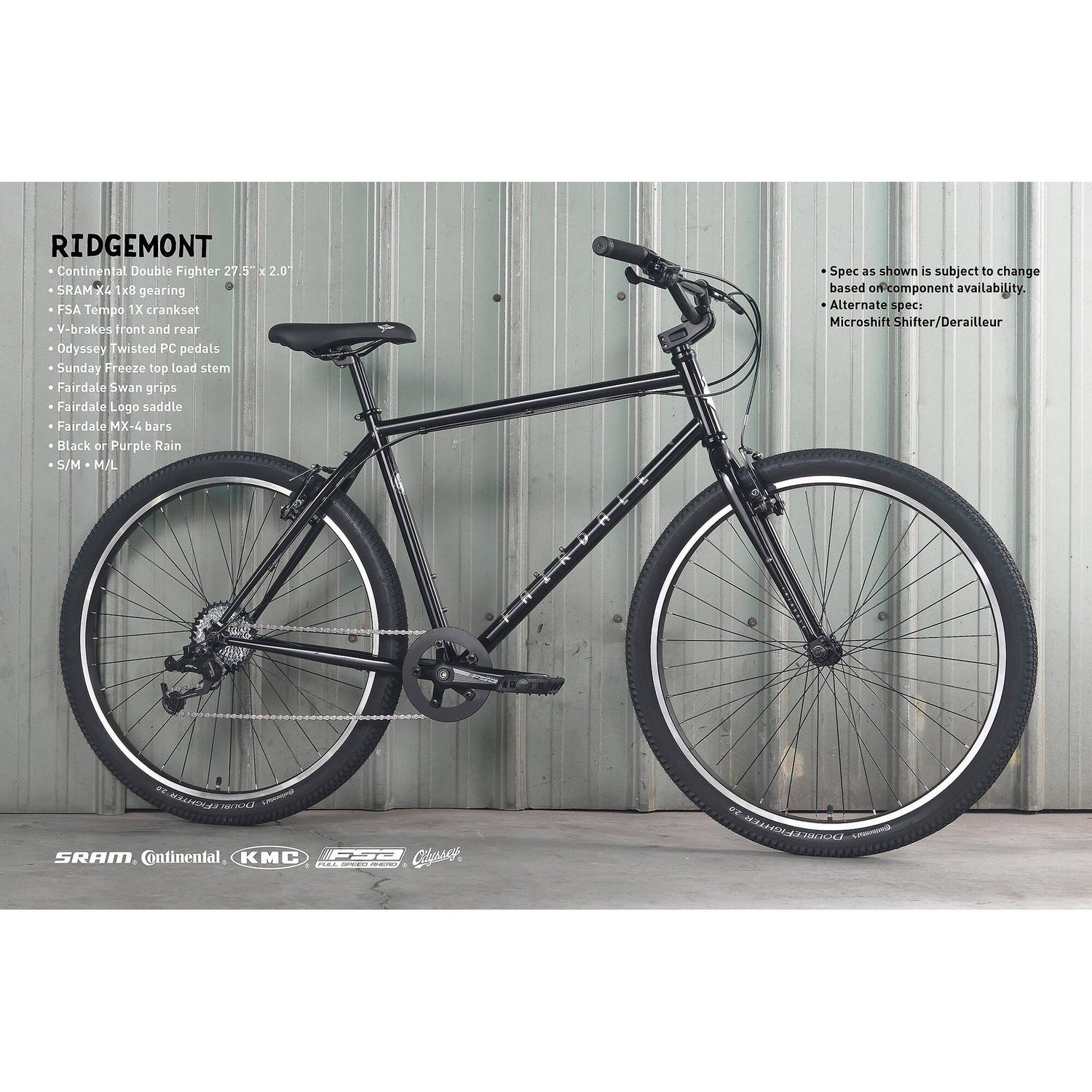 Fairdale Ridgemont 2022 Road Bike - Matte Black SML/MED