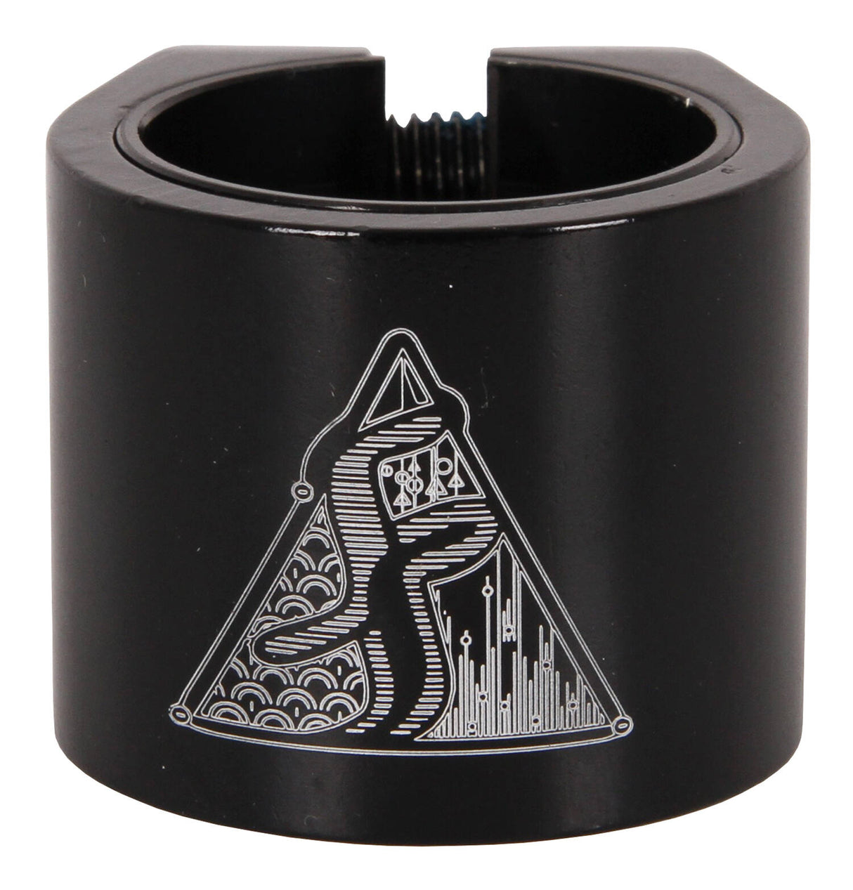 Fasen 2 Bolt Double Scooter Collar Clamp - Black