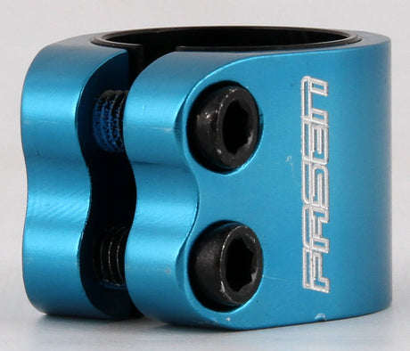 Fasen 2 Bolt Double Scooter Collar Clamp - Teal
