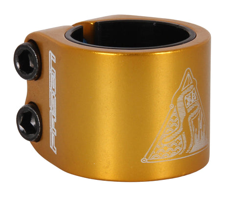 Fasen 2 Bolt Double Scooter Collar Clamp - Gold