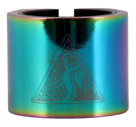 Fasen 2 Bolt Double Scooter Collar Clamp - Neochrome