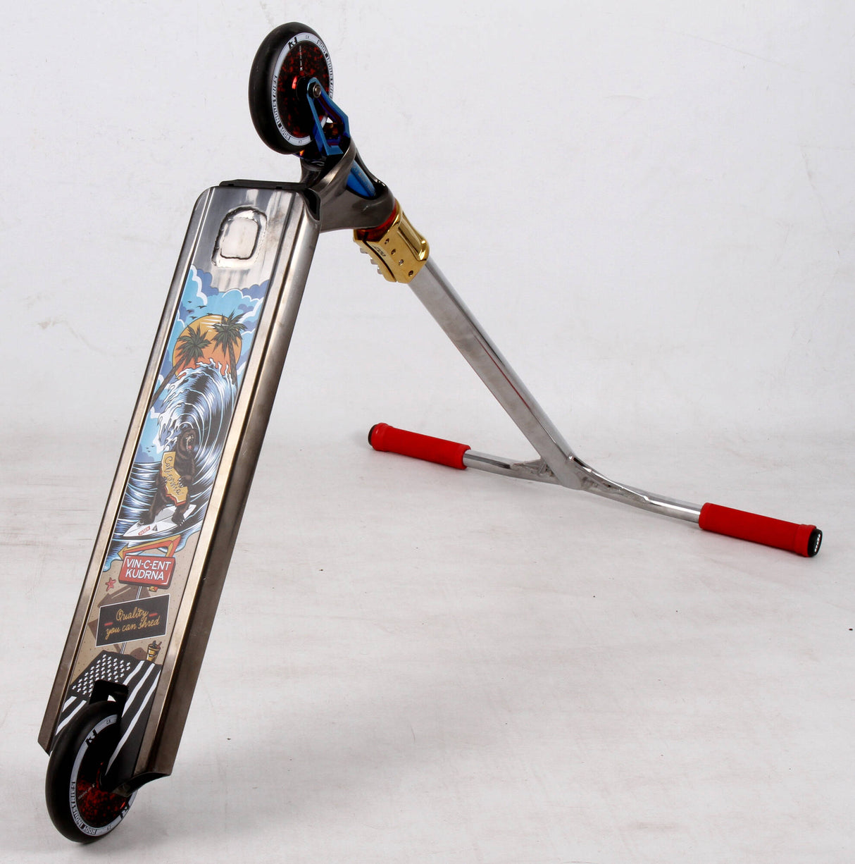 Fasen x Striker Custom Stunt Scooter - Multi/Silver