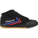 Feiyue 1920 Lo Mid Canvas Trainers - Black/Blue/Red