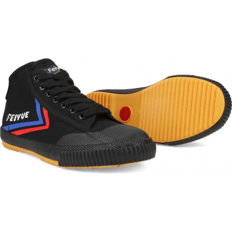 Feiyue 1920 Lo Mid Canvas Trainers - Black/Blue/Red