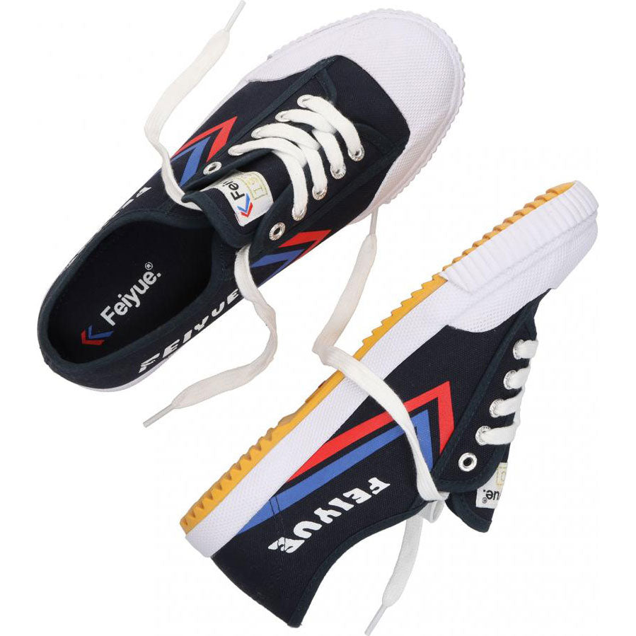 Feiyue 1920 Lo Canvas Trainers - Navy/Blue/Red