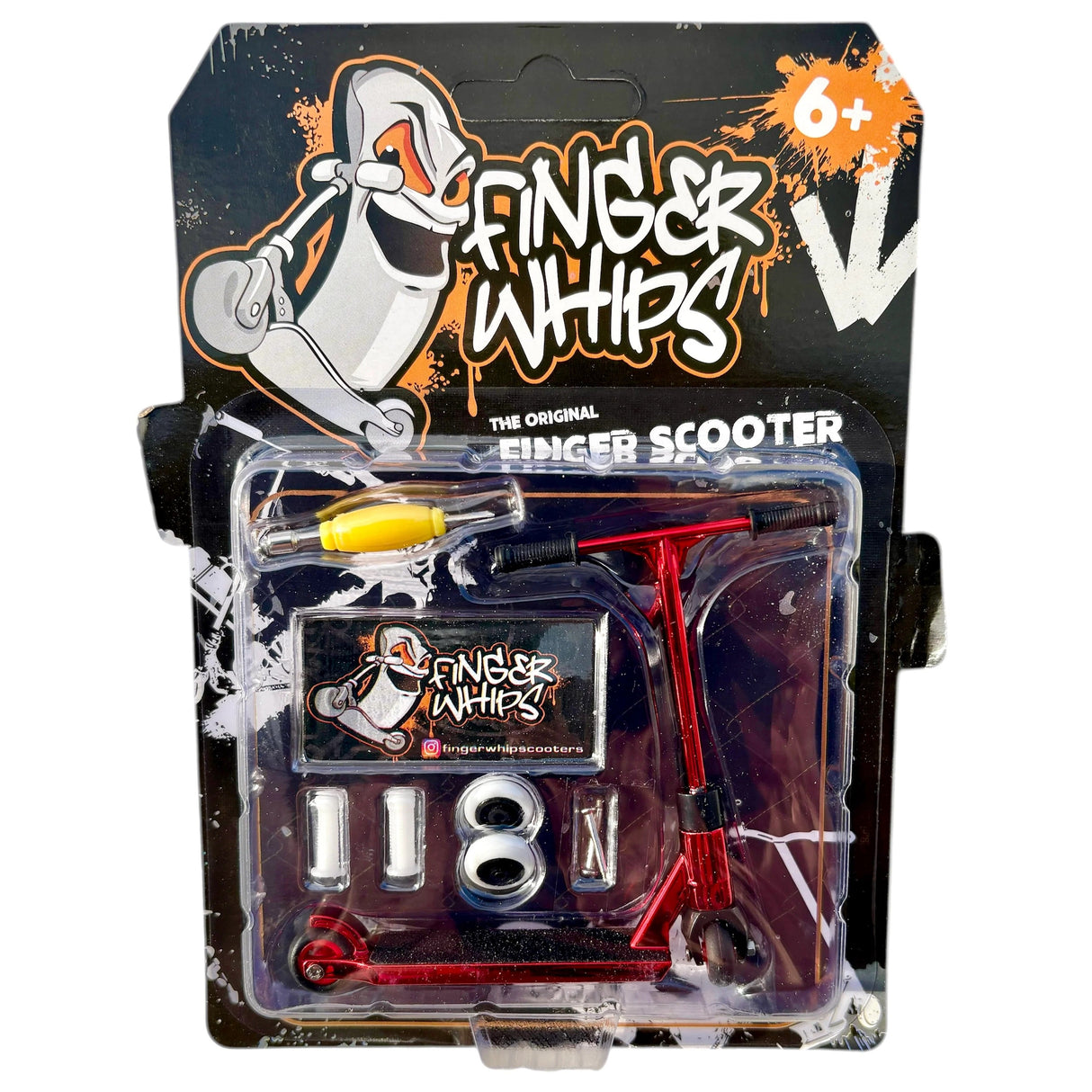 Finger Whips Finger Scooter - Red Chrome