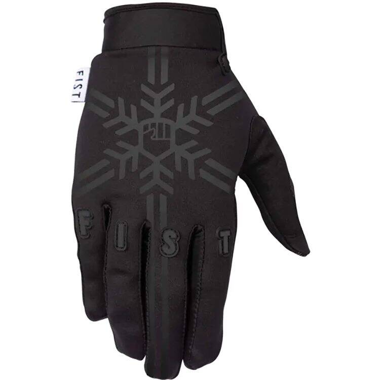 Fist Gloves Frosty Fingers Black Snowflake Protective Gloves XSmall