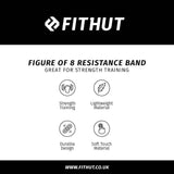 FitHut Figure 8 Resistance Excersize Band V2 - Black
