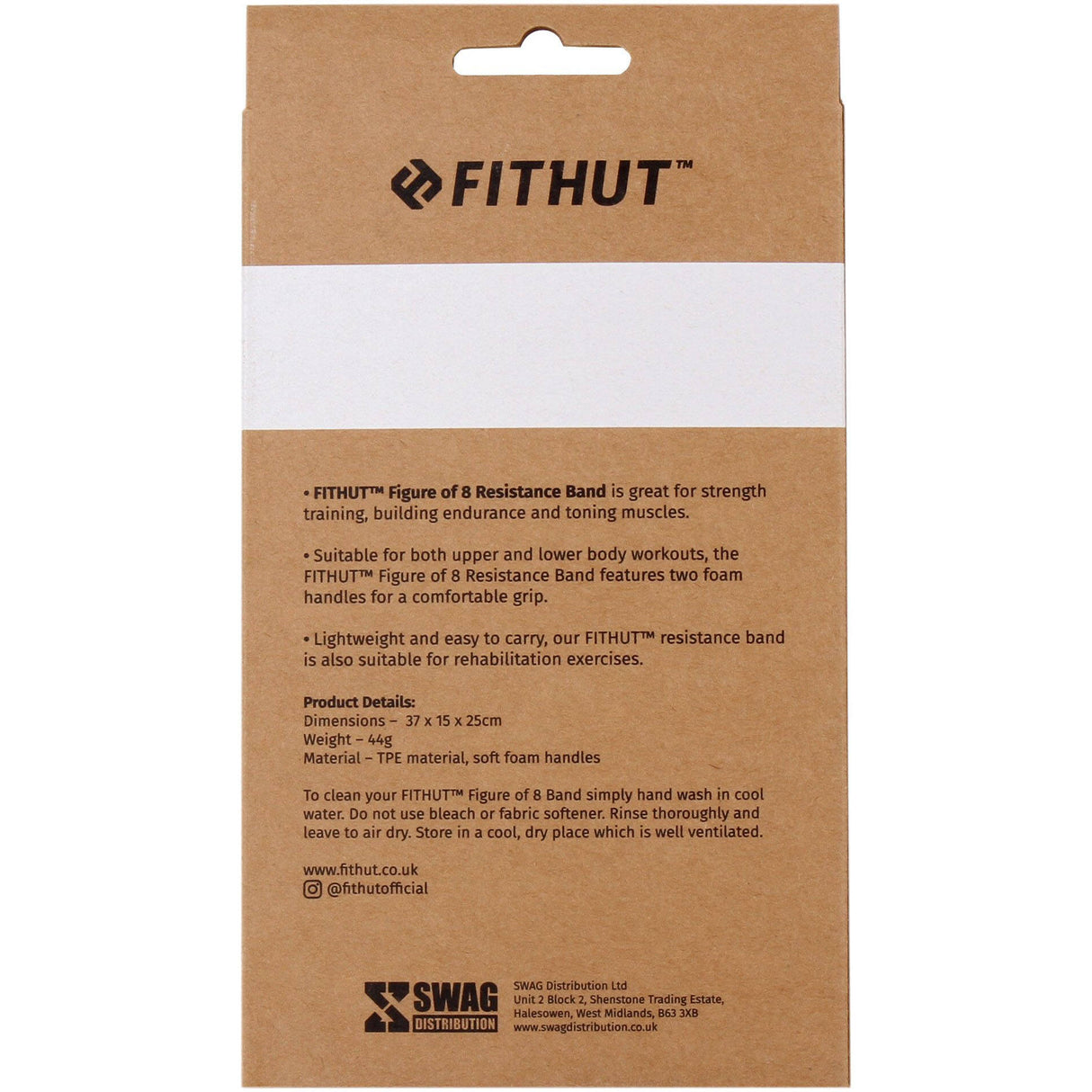 FitHut Figure 8 Resistance Excersize Band V2 - Pink