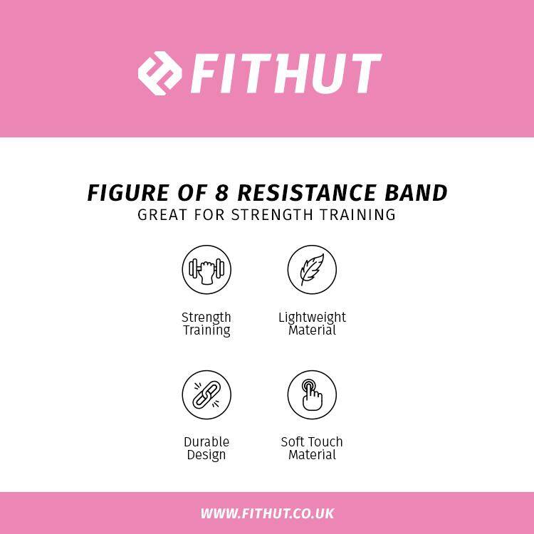FitHut Figure 8 Resistance Band - Pink