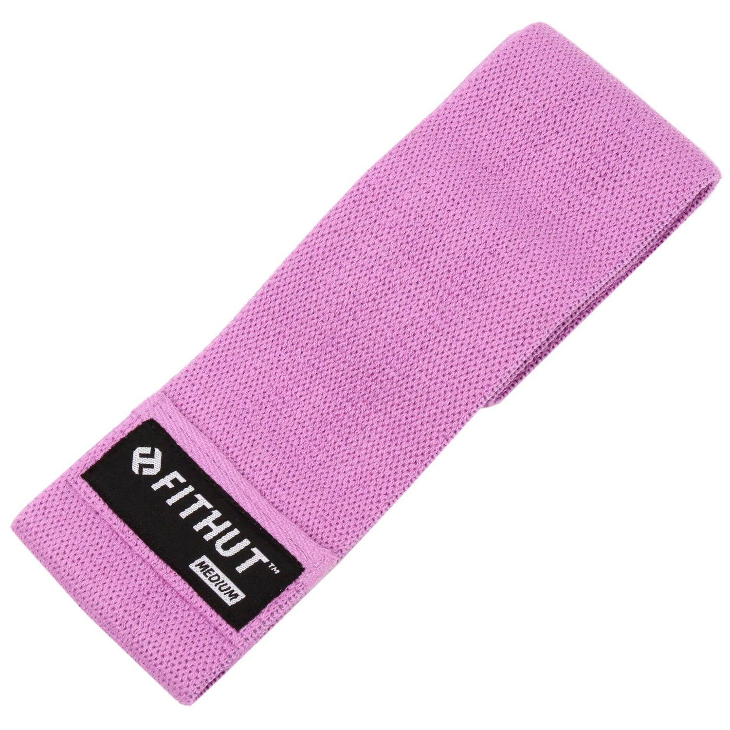 FitHut Mini Fabric Resistant Band Set with Carry Bag - Pink/Black