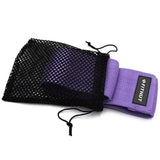 FitHut Mini Fabric Resistant Band Set with Carry Bag - Pink/Black