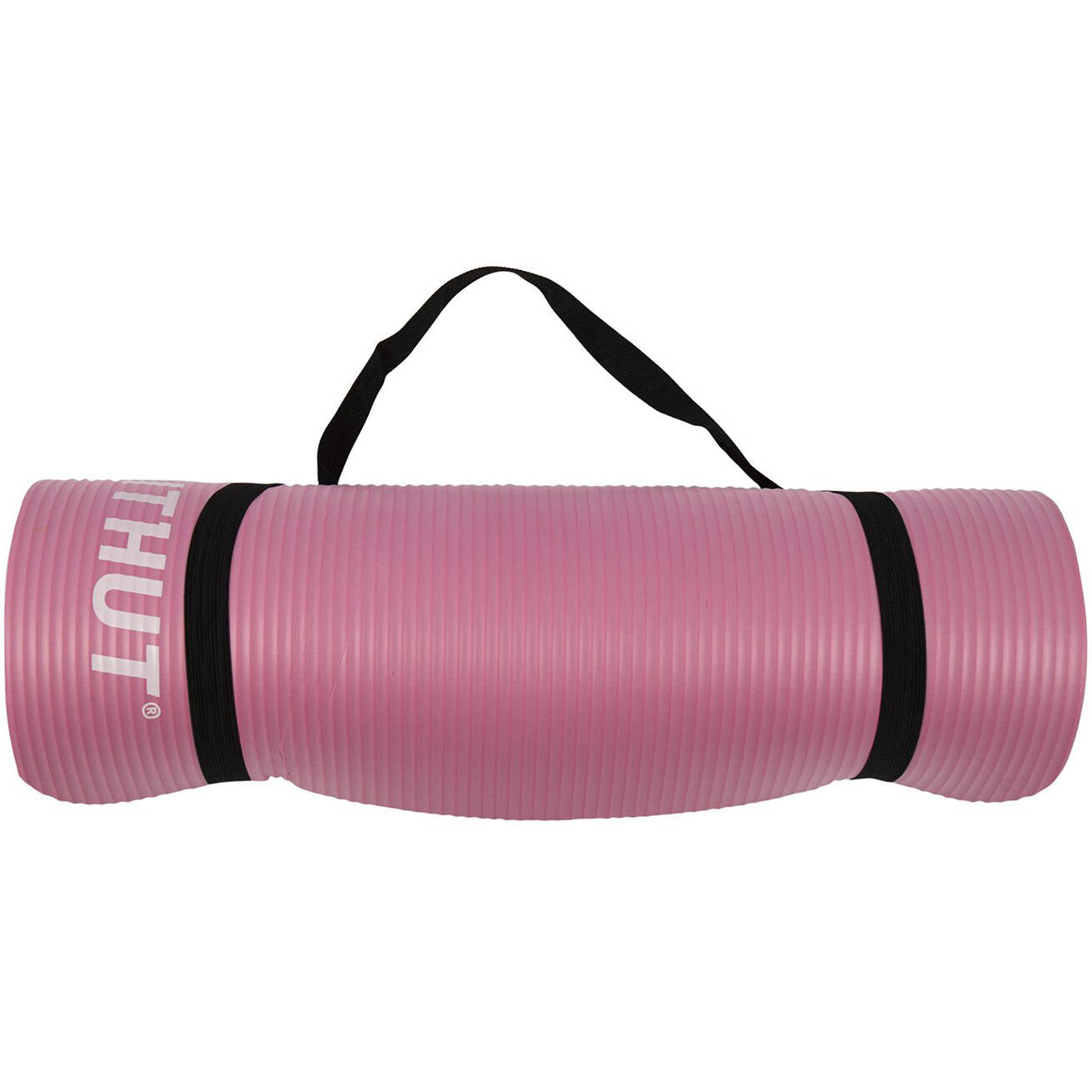 FitHut NBR Yoga Mat 10mm (With Carry Strap) - Pink