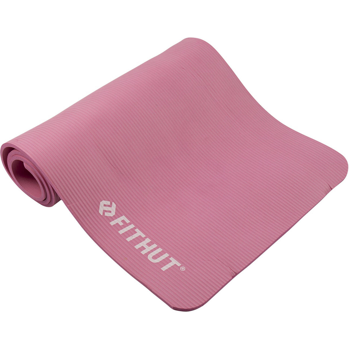 FitHut NBR Yoga Mat 10mm (With Carry Strap) - Pink