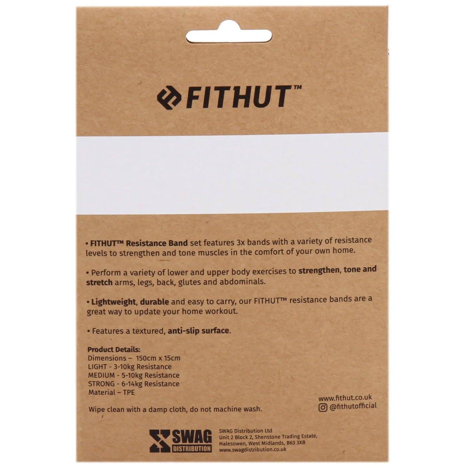 FitHut Resistance Band x3 Set - Pink