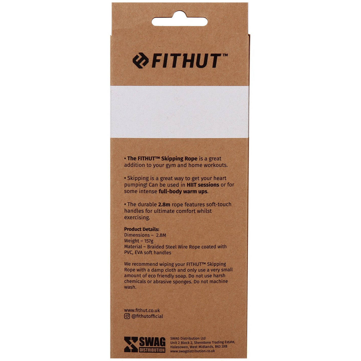 FitHut Skipping Rope - Black