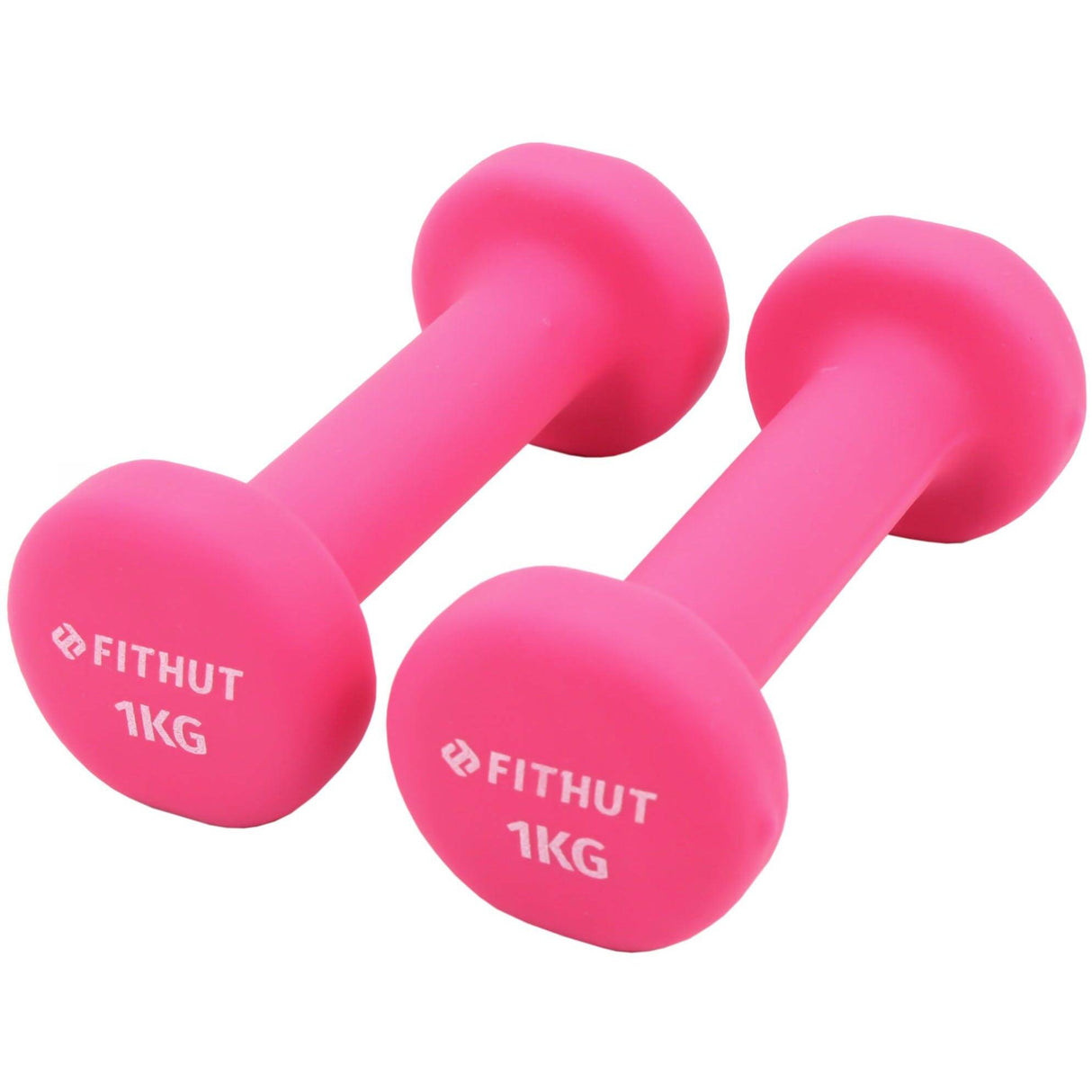 FitHut Twin Pack 1kg Dumbbell - Pink