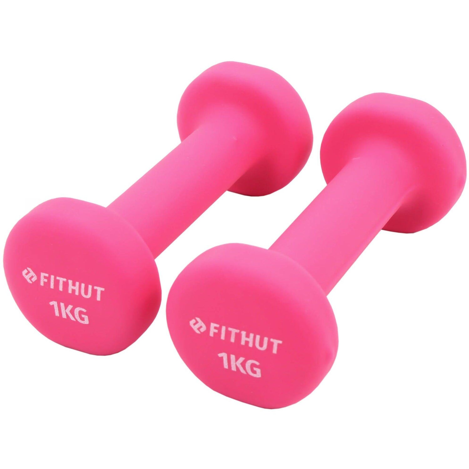 FitHut Twin Pack 1kg Dumbbell - Pink