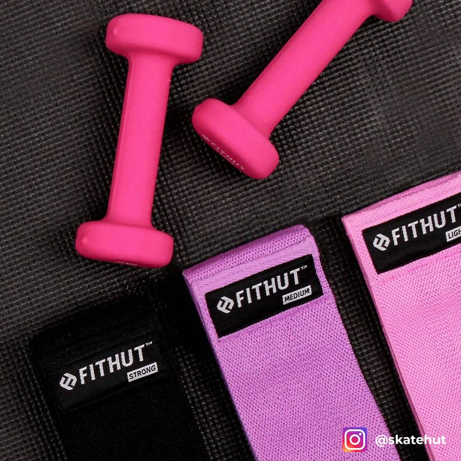 FitHut Twin Pack 2kg Dumbbell - Pink